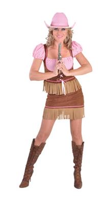 Cowgirl roze - Willaert, verkleedkledij, carnavalkledij, carnavaloutfit, feestkledij,Cowboy, cowgirl, sheriff, western, far west, indiaan, roodhuid